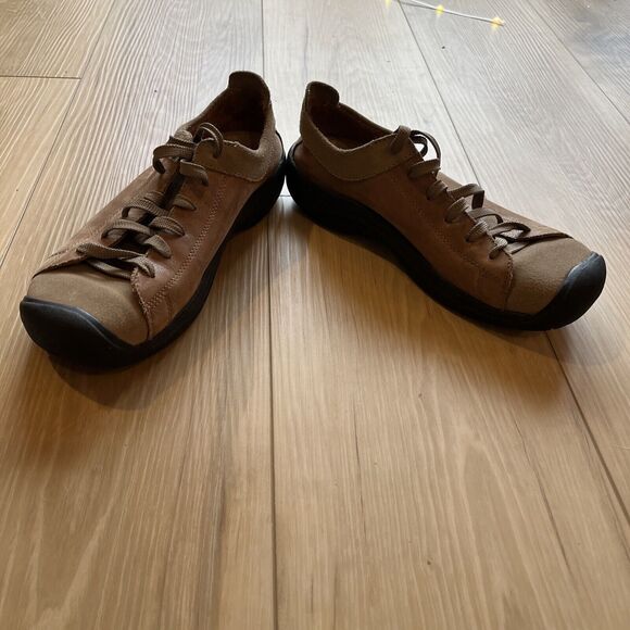 Keen Womens 7 Brown Tan Leather Sneakers  XT 1005 Hiking Outdoor Comfort Travel - Picture 5 of 10